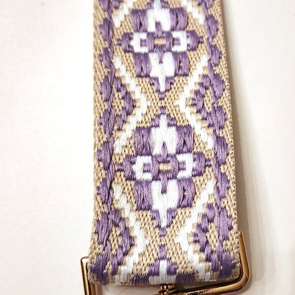 Guitar/purse strap - Purple, beige, and white - brand new! - Picture 3 of 5